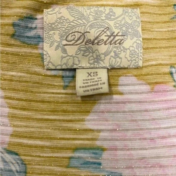 Anthropologie Deletta Midday Garden Floral Top‎ XS - Picture 4 of 5